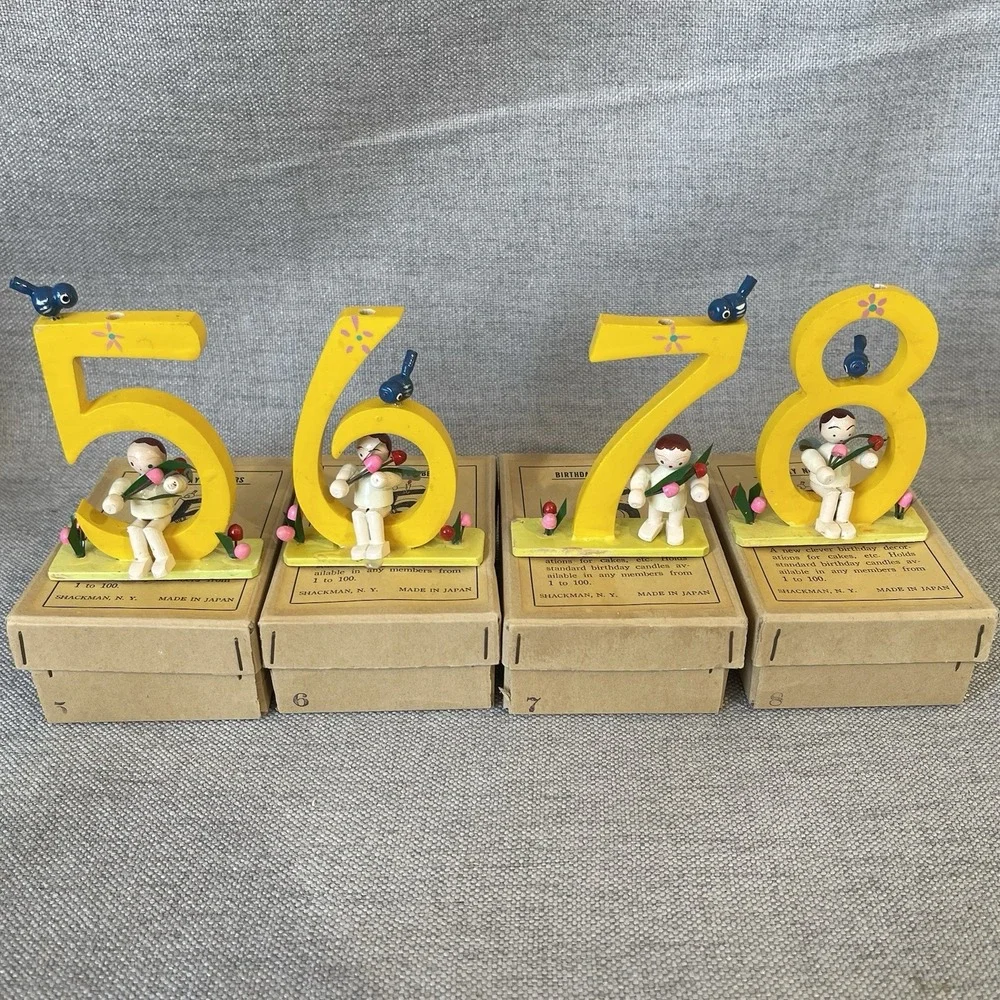 Vintage Shackman Birthday Number Lot Made In Japan Party Supplies